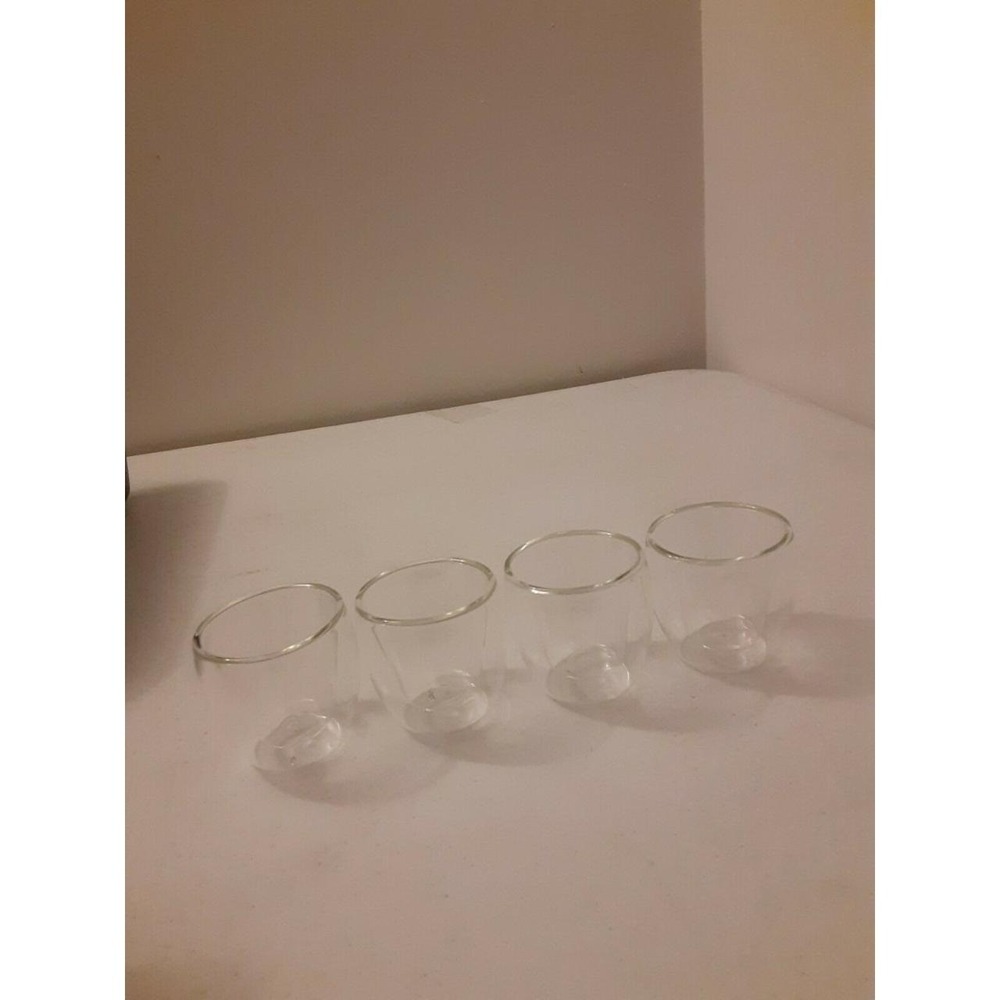 Clevercafe' Milano 2oz double wall plastic for espresso or spirits set of 4